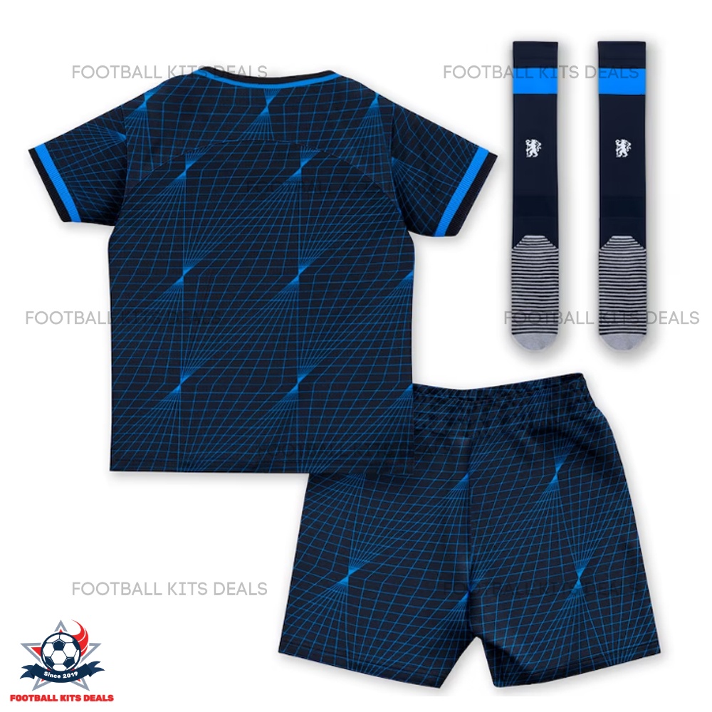 Chelsea Away Kid Kit 2023-24 No Socks_Football Kits Deals