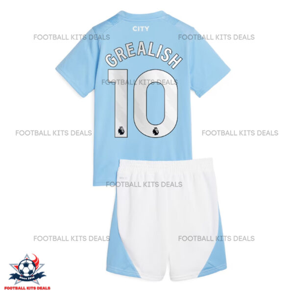 Man City Football Home Kid Kit Grealish 10