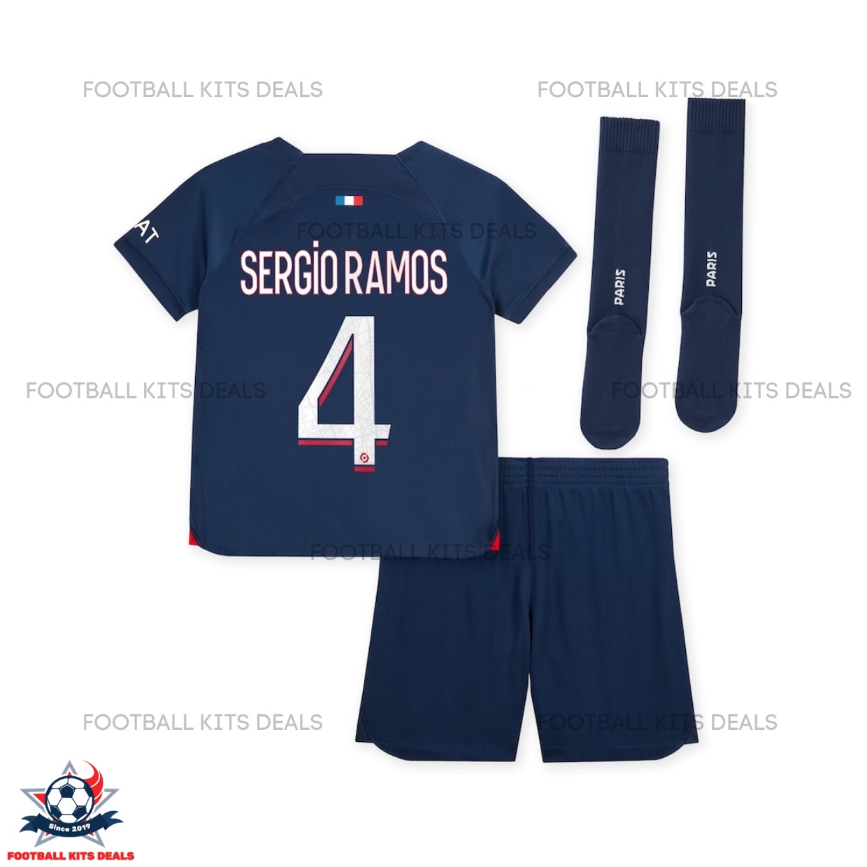 PSG Home Kid Football Kit Ramos 4