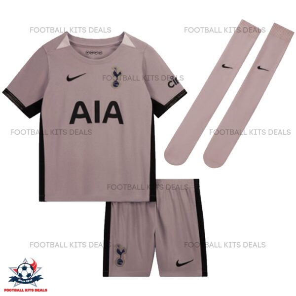 Tottenham Third Kid Kit 2023-24 No Socks_Football Kits Deals