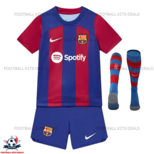 Barcelona Home Kid Kit Football Deals 23/24