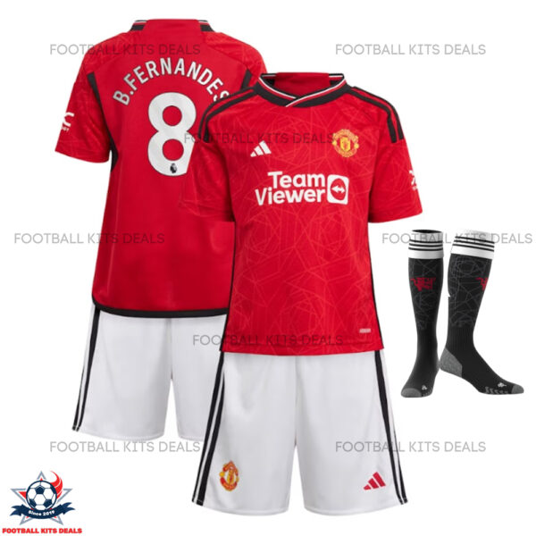 Man United Home Kid Kit Deals B.Fernandes 8